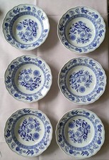 Hutschenreuther Maria Theresia Zwiebelmuster 6 x Suppenteller Teller tief Top