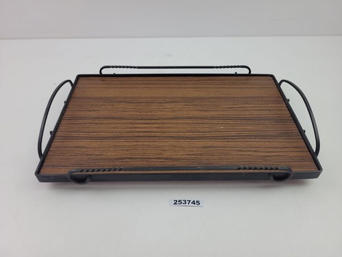 Tablett holz metallrahmen - holz, 60er