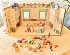 Schweizer Kaufmannsladen, Holz, antik 1930erJahre, 110 Schweizer Markenprodukte