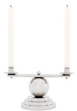 Eichholtz Luxus Kerzenhalter Silber 34 x H. 16,5 cm - Designer Accessoires
