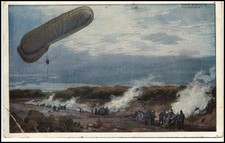 Dt. Luftflotten-Verein Militär Fesselballon Artillerie Beschuss 1. Weltkireg