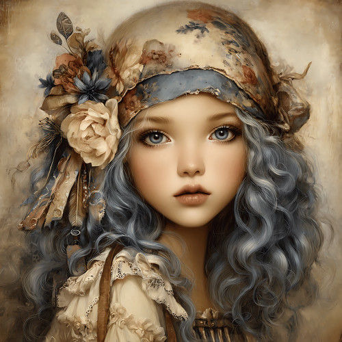Wandbild vintage boho mode - vintage,