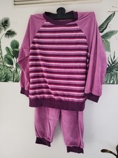 Mädchen Schlafanzug gr 116 pink gestreift