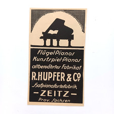 1934 Hupfer Piano Fabrik Zeitz