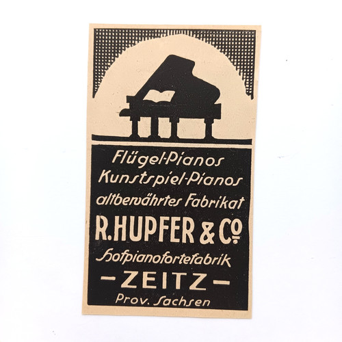 1934 hupfer piano - hupfer, fabrik