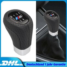 Schaltknauf Leder Rund Racing Schalthebel 5 Gang Schwarz Für BMW Sport Manuel