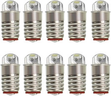 Shuohui 10 Stück E5 Warmweiss/Weiß LED 12V-14V Leuchtmittel Für Fassung E5 E5.5 