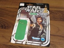 STAR WARS Kenner 1977 Han Solo Vintage Card Back GEKLEBT