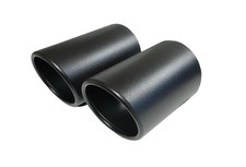 2x Auspuffblende Endrohr 100mm schwarz Blende Auspuff Anschluss 70-95mm