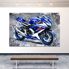 ACRYLGLAS WANDBILD SUZUKI GSX R 750 ABSTRAKT KUNSTDRUCK BILDER POSTER MOTORRAD