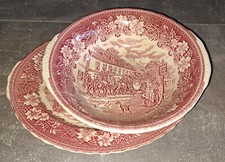 Coaching Taverns 1828 Royal Tudor Ware Staffordshire England Platte Schale