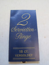 2 x Serviettenring,Serviettenringe,18 CT vergoldet,Serviettenhalter,2 Stück