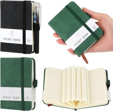 2 stück Notizbuch Klein, Hardcover Notizbuch A7 Notizblock Klein mit 200 