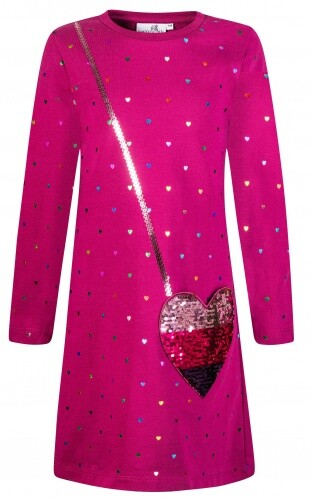 Sweatkleid berry glitter - berry,