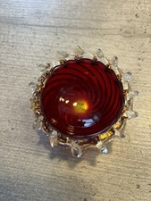 Kleine rot/gelbe Glasschale