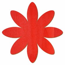 Rote holz margerite deko - rote,