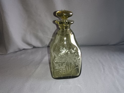 Karaffe rauchglas braun mit - ,