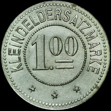 NOTGELD: 1,- Mark, Zink. Funck 218.5. KREIS HOHENSALZA / POSEN ⇒ INOWROCŁAW.