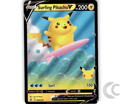 Surfendes pikachu 008 025 - v, 008/025