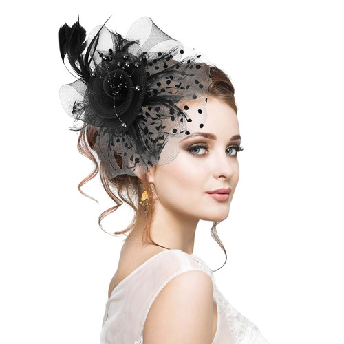 Damen braut feder fascinator - braut,