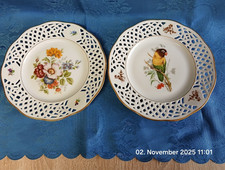 2 Stück Durchbruchteller, Burg Lindau , Ø ca. 19,5 cm