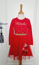 Traumhaftes H&M Kleid Minnie Maus Mouse Festkleid Gr. 6 7 122 - 128 rot  next