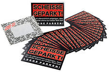 Karten "Scheisse geparkt" - Lernhilfe für Falschparker, Geschenkidee, Juxcard