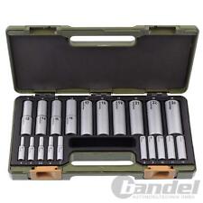 PROXXON LANGNÜSSE STECKSCHLÜSSEL 6-KANT SATZ 20 tlg. NÜSSE 1/2" 1/4" LANGNUSS