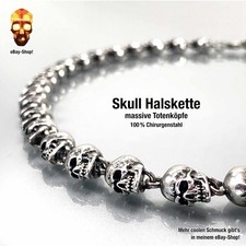 9 mm Skull Biker Halskette