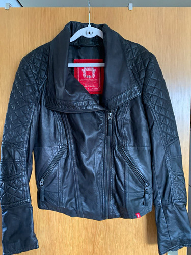 Edc damen lederjacke biker - damen,