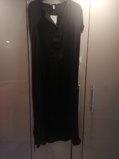 Neues Satinkleid lang schwarz