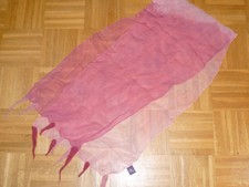 Seidenschal in Rosa m. Fransen ( Filz) , ca.  164 x 40 cm.