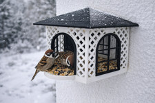 Modernes Vogelhaus aus