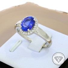 Wert: 2.250,- Tansanit Brillant Ring 950 Platin XXYY