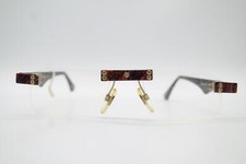 Vintage PS Swopper 35 Naturhorn Mehrfarbig Gold Braun Randlos Brille NOS