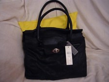 Pieces Leder Tasche schwarz