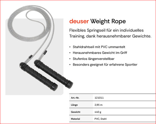 Deuser weight rope - weight,