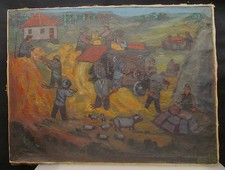 Russia ? Avantgarde  Ölbild  Expressionismus  Abstraktion sign.