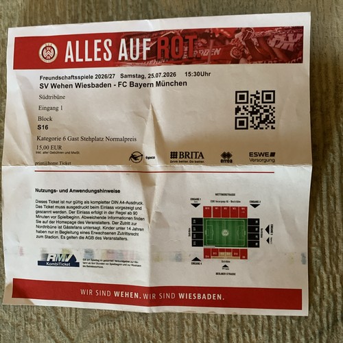 Sammler ticket sv wehen - sv,