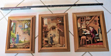 3 gerahmte Gobelins Spitzweg