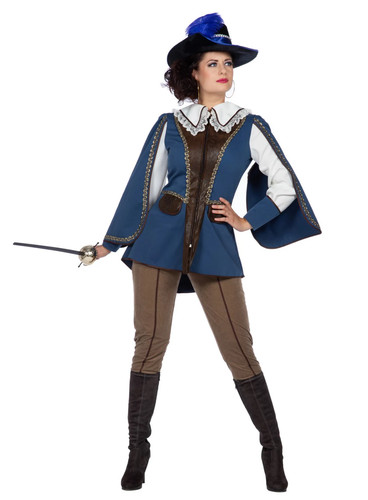 Blaues musketier kostüm - musketier,