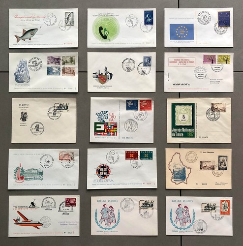 15x fdc luxemburg - fdc, ,