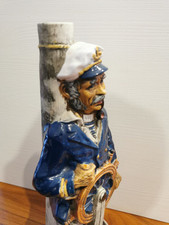 Italienische Keramik Kapitän am Steuerrad Selten