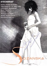 Autogramm Monika SOZANSKA Fechten Florett heute Fotomodel mehr. Weltcup weiß xyz