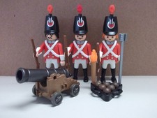 Playmobil Rotröcke Garde Soldaten Figuren mit Kanone Kanonenkugeln