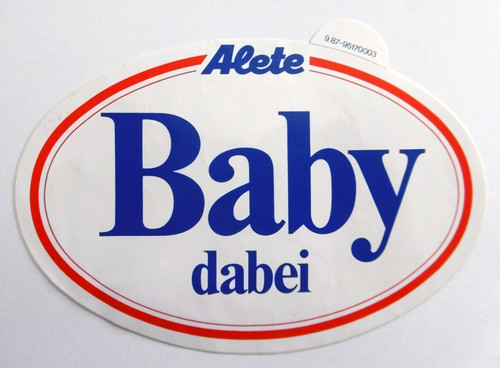 Werbe aufkleber baby dabei - werbe-aufkleber,