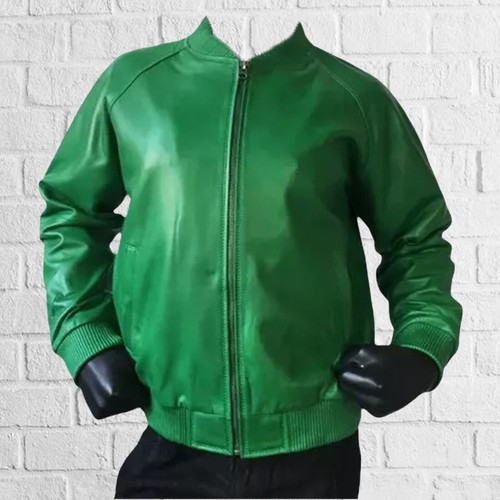 Herren lammleder bomberjacke - lammleder,