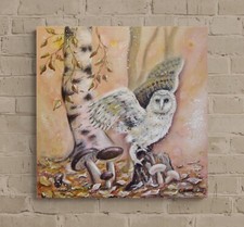 SCHLEIEREULE IM HERBSTWALD