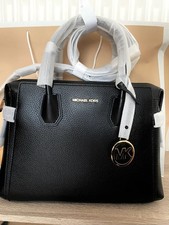 Michael Kors Mercer Handtasche Leder Brandneu Schwarz UVP 350£ 35s4gm9s6l MD TZ