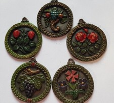  5 x Alte Zinn Anhänger